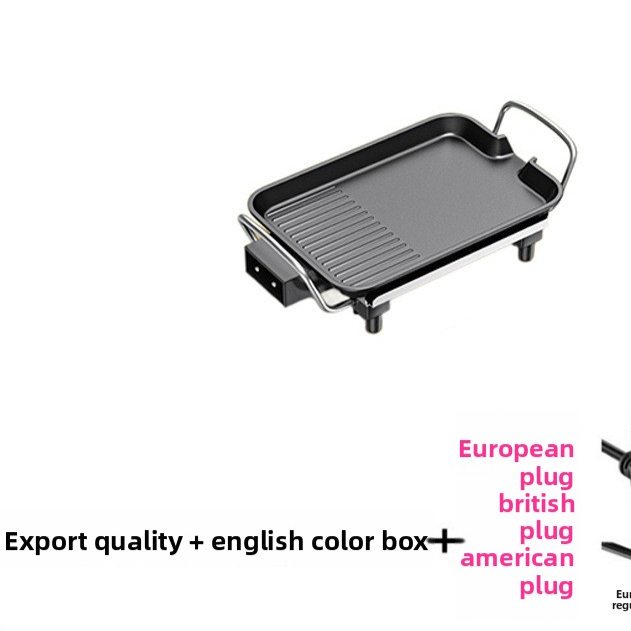 Low-Smoke Non-Stick Electric Grill Pan