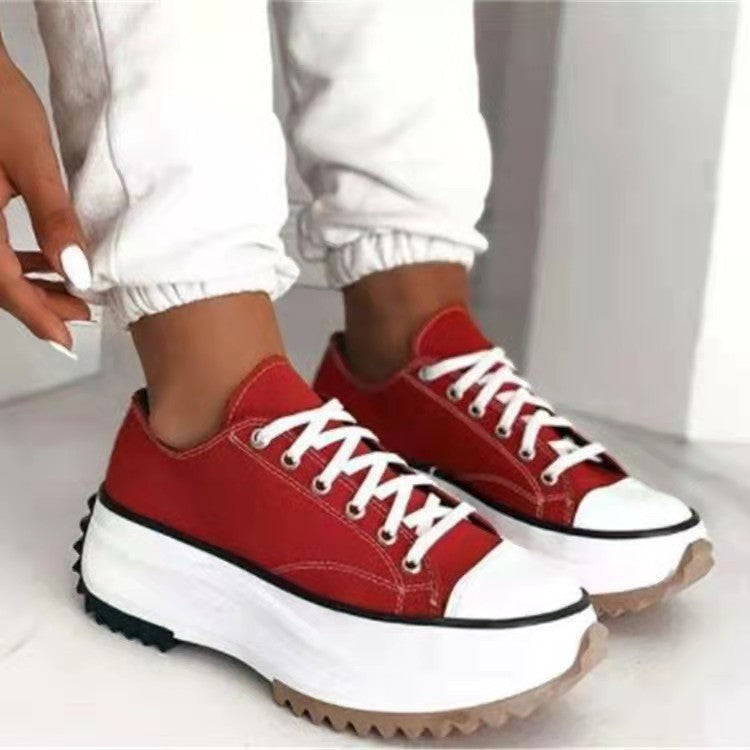 Low Top Thick Sole Canvas Shoes