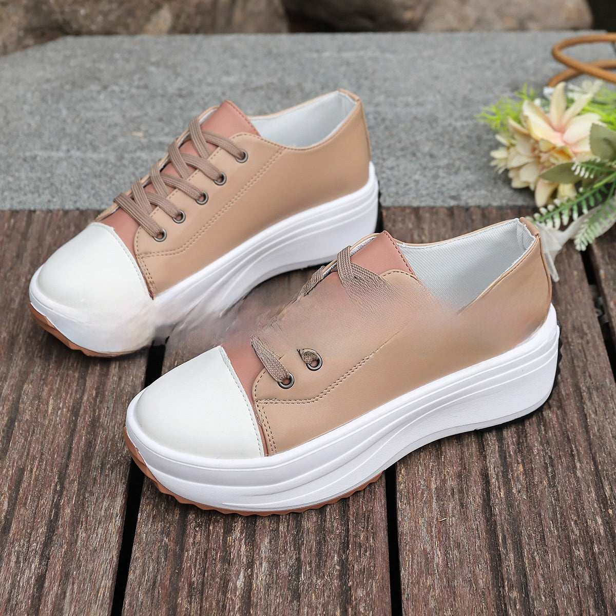 Low Top Thick Sole Canvas Shoes