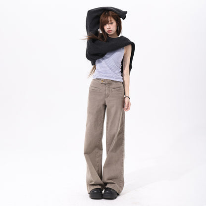 Low-Waist Straight-Leg Jeans