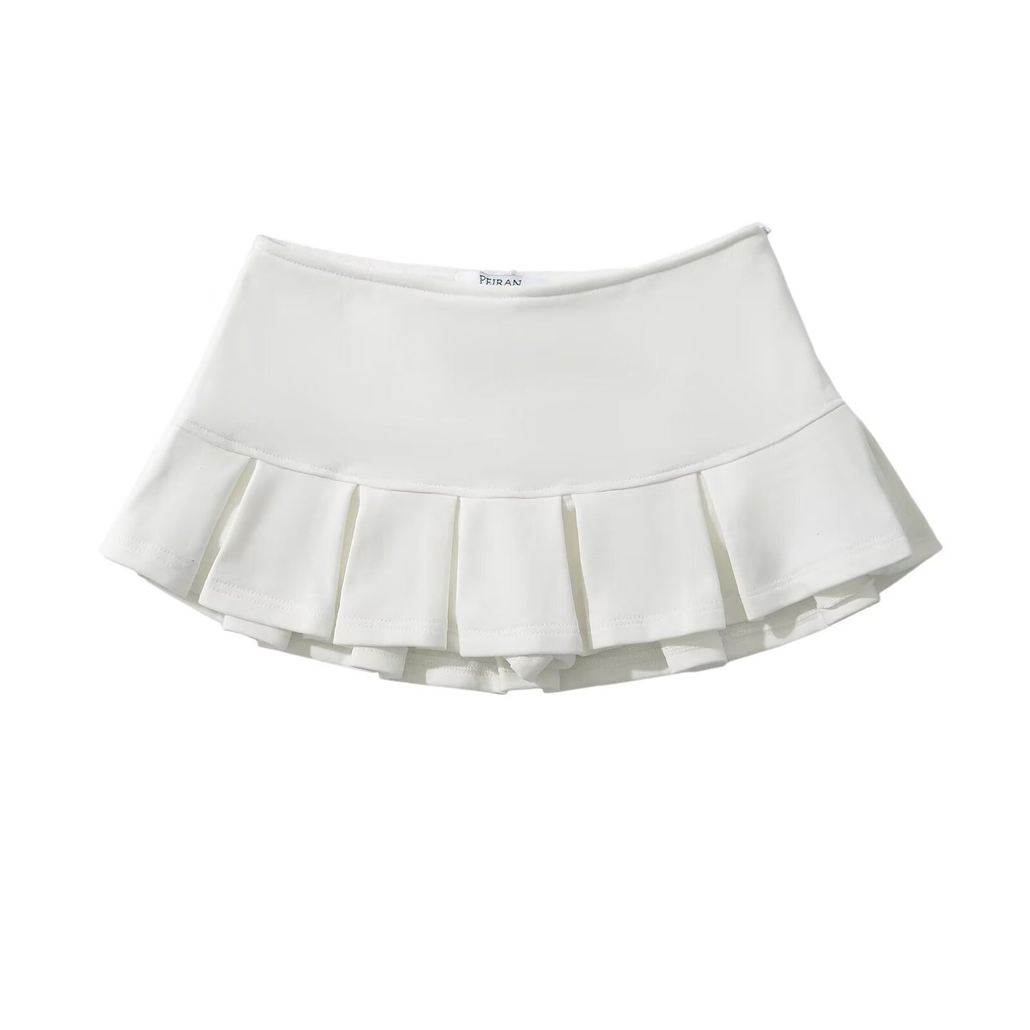 Low-waist ultra-short A-line skirt