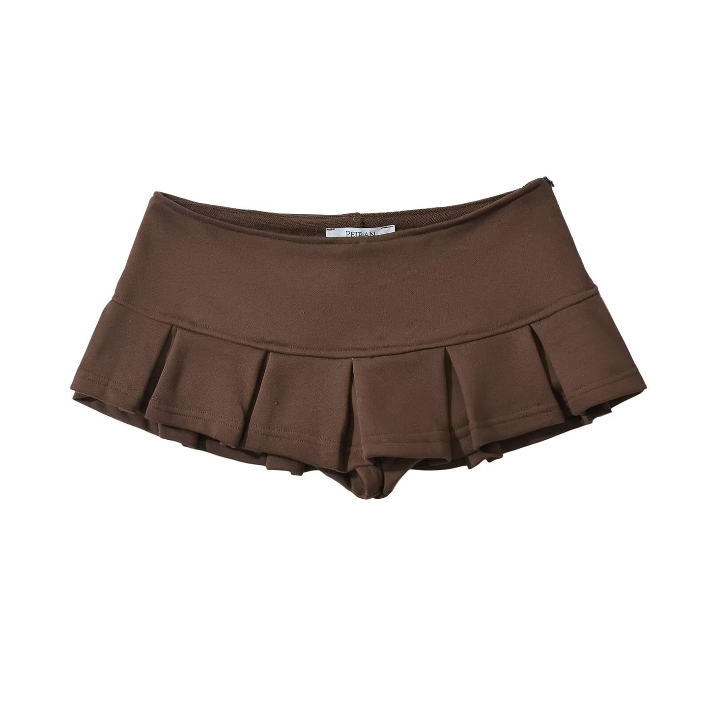 Low-waist ultra-short A-line skirt