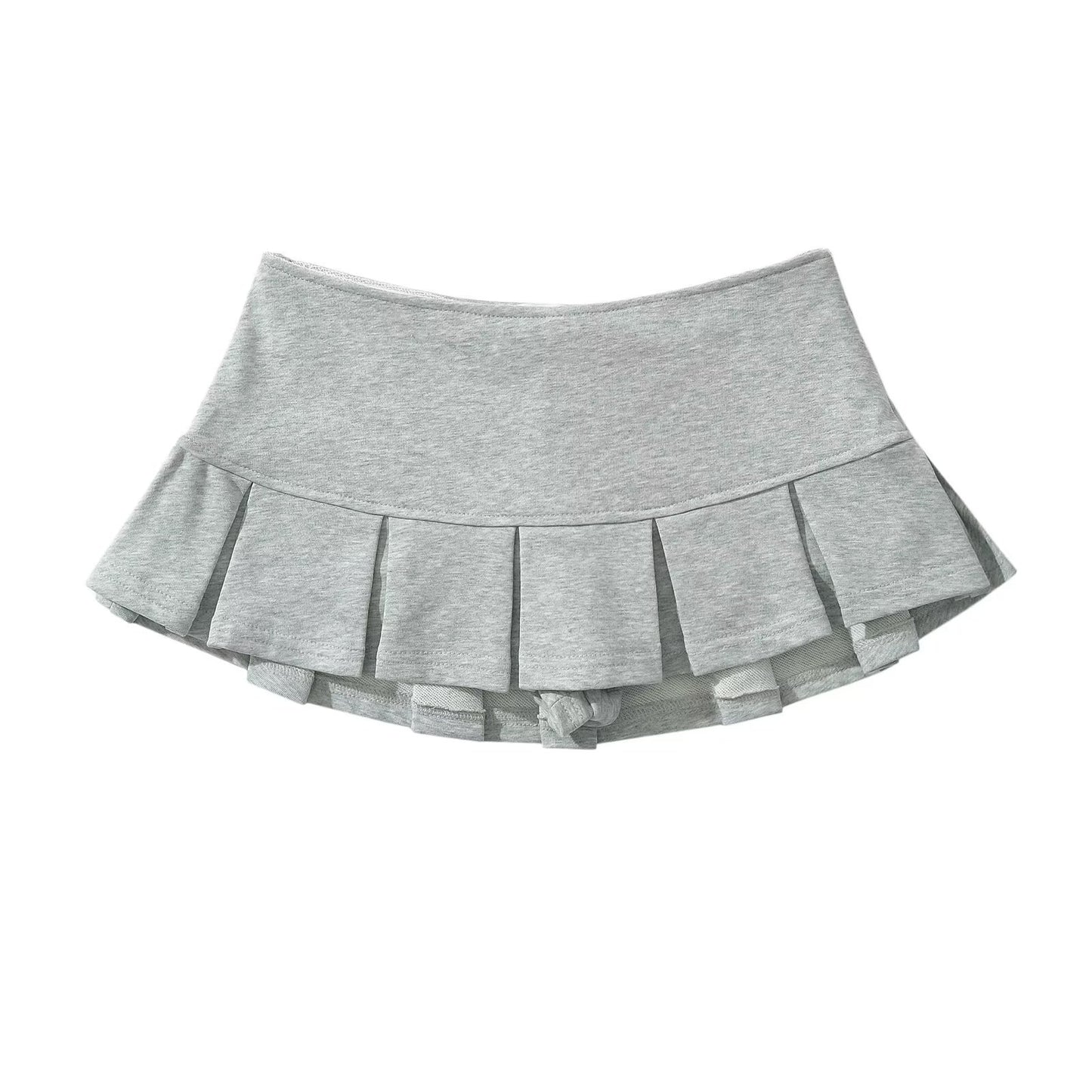 Low-waist ultra-short A-line skirt