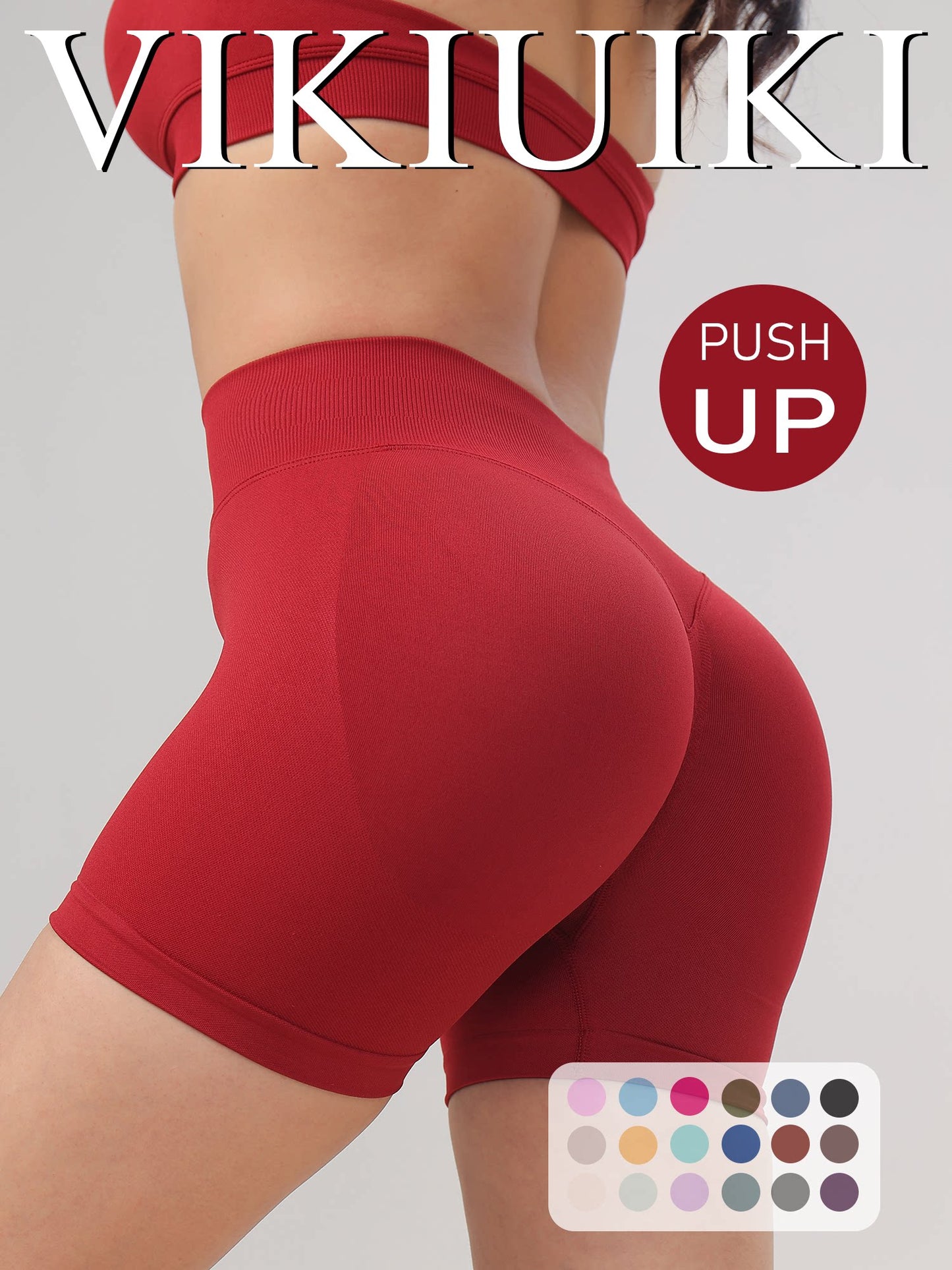 Low-waist yoga shorts with a butt-lifting effect