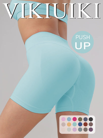 Low-waist yoga shorts with a butt-lifting effect