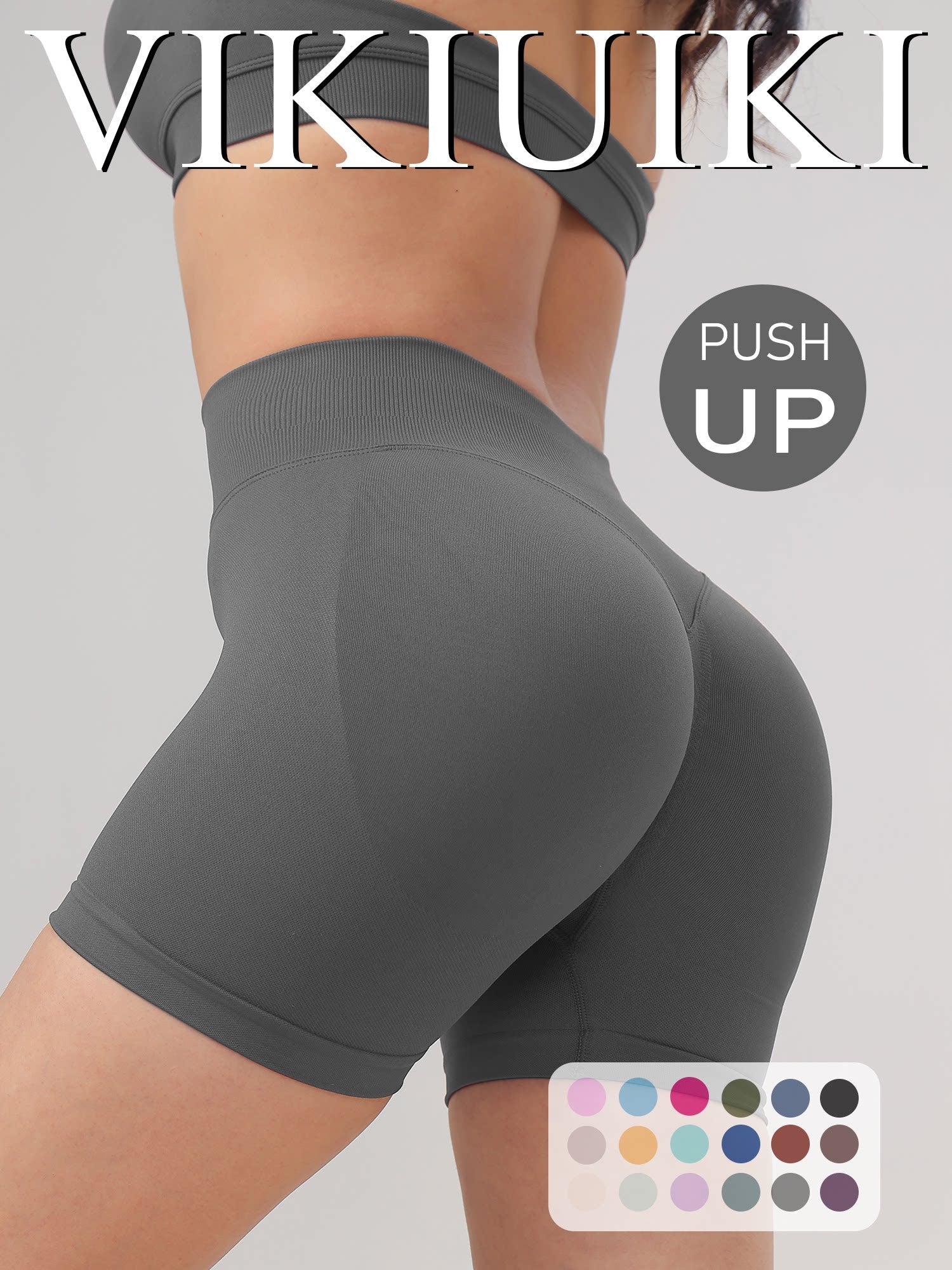 Low-waist yoga shorts with a butt-lifting effect