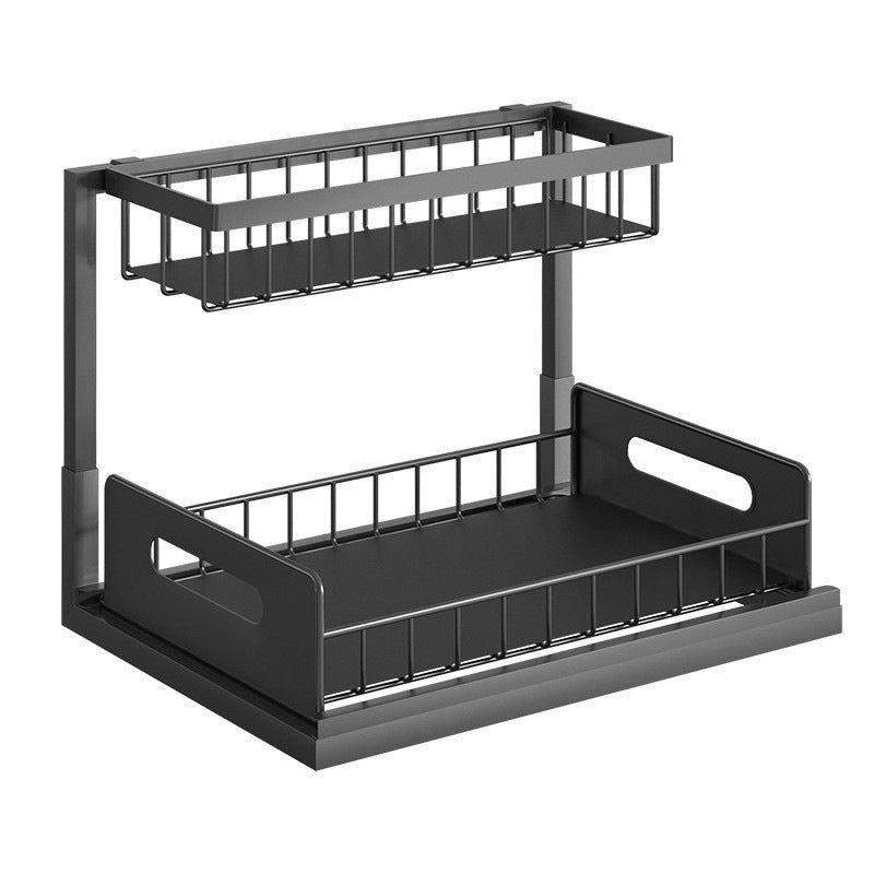 Lower sink storage rack
