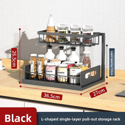 Lower sink storage rack