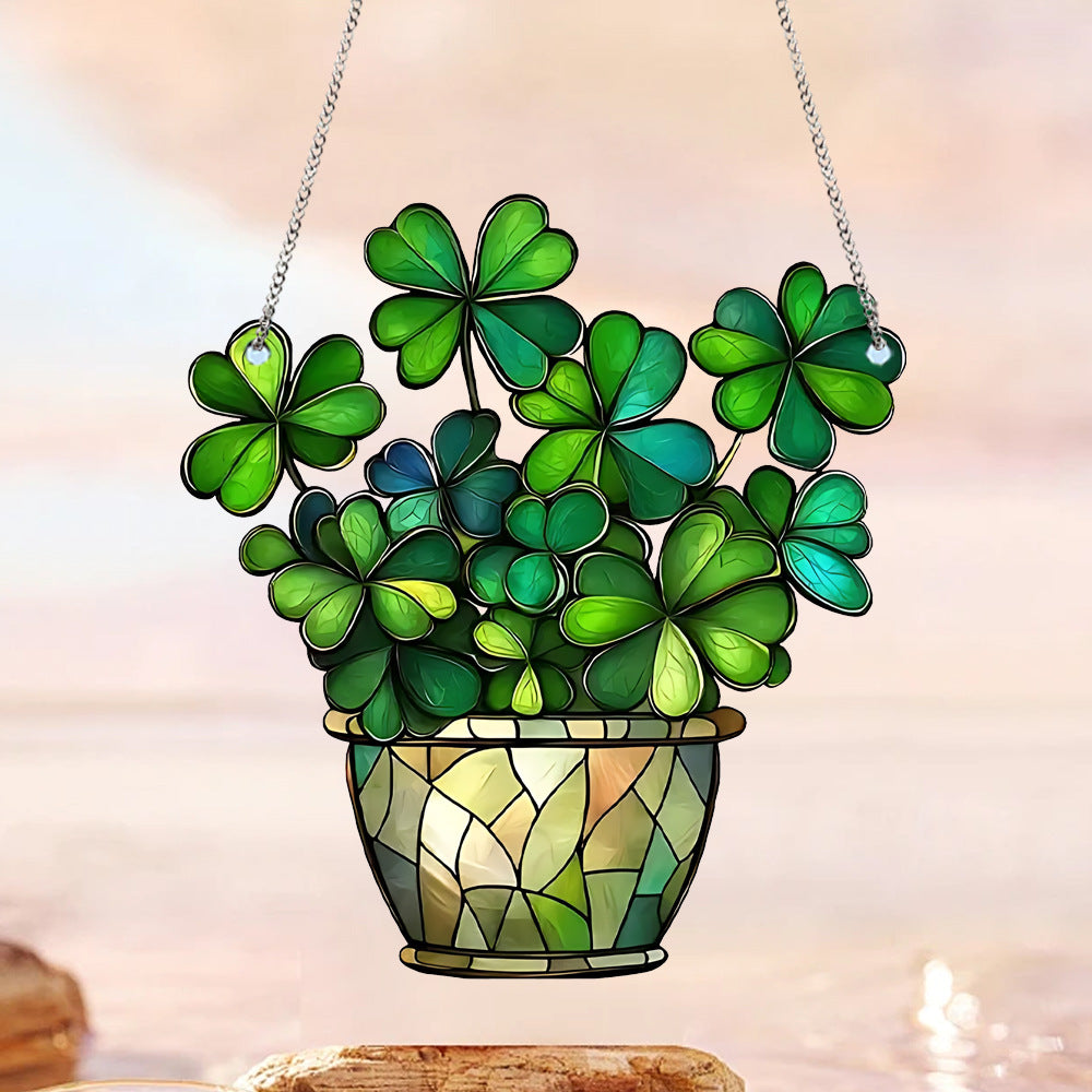Lucky Four-Leaf Clover Acrylic Hanging Decoration