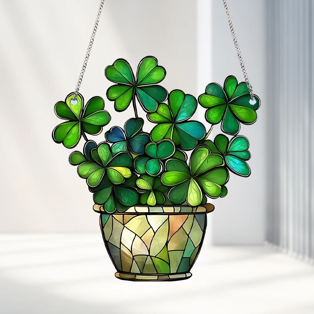 Lucky Four-Leaf Clover Acrylic Hanging Decoration