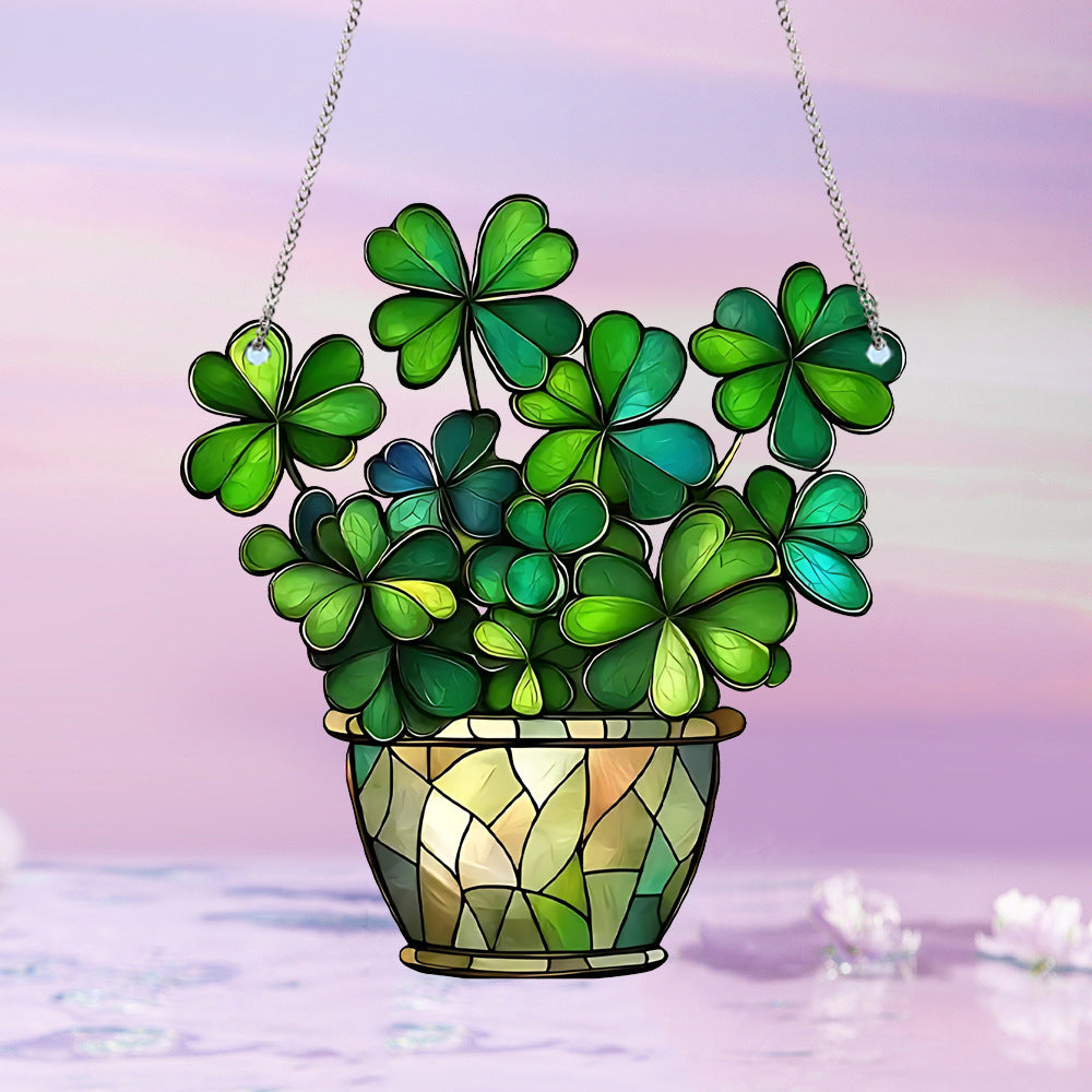Lucky Four-Leaf Clover Acrylic Hanging Decoration