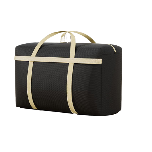 Luggage canvas snake-skin pouch