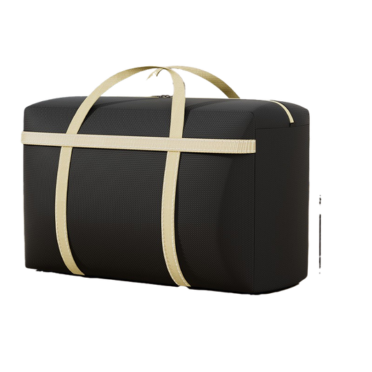 Luggage canvas snake-skin pouch