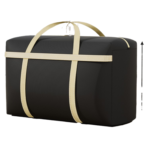 Luggage canvas snake-skin pouch