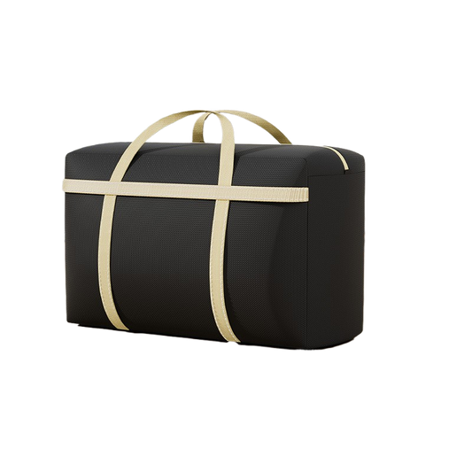 Luggage canvas snake-skin pouch