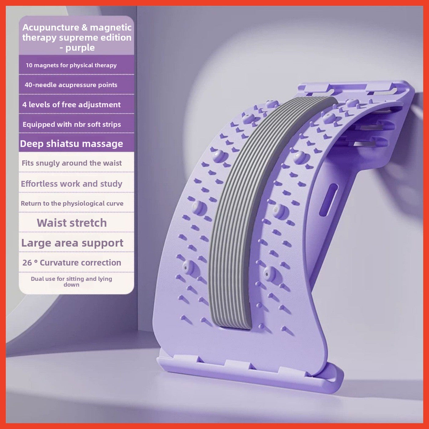 Lumbar Relaxation Device, Lumbar Support Belt for Herniated Disc Therapy