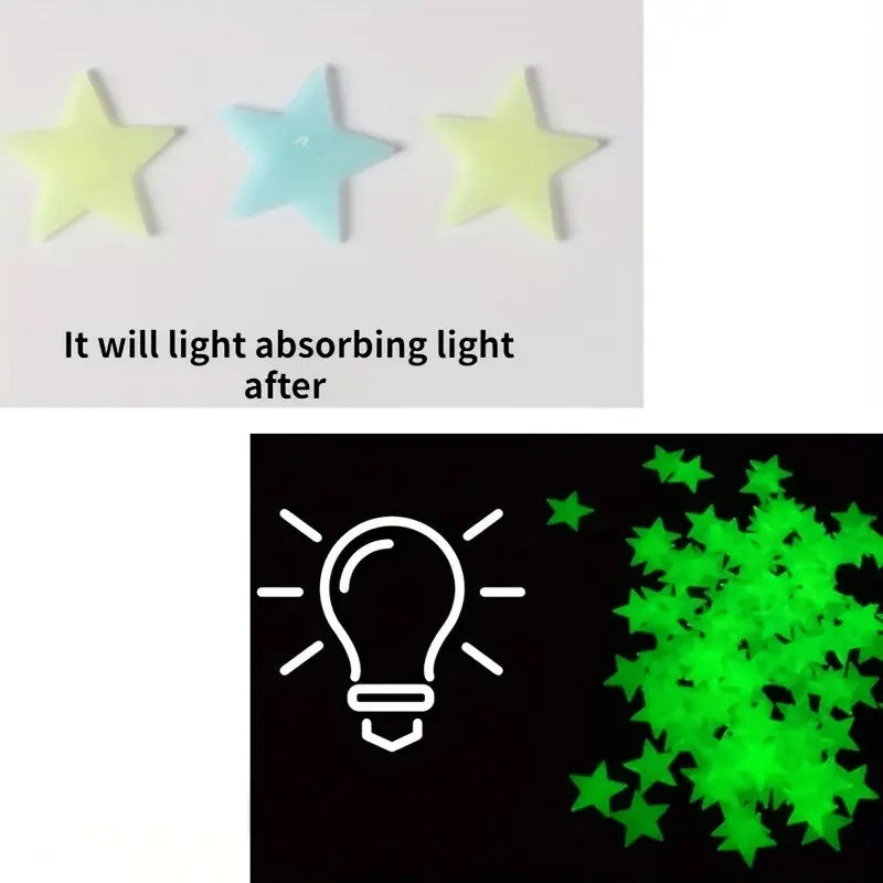 Luminous 3D Star Wall Stickers