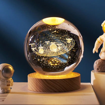 Luminous base night light glass ball small ornament