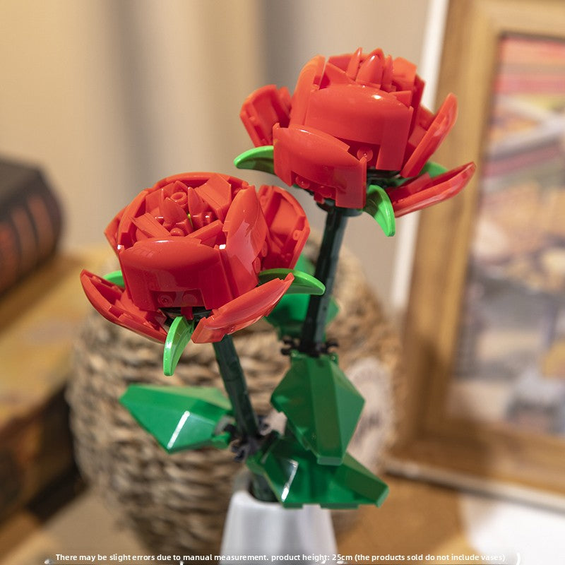 Luminous Building Block Flower Decoration