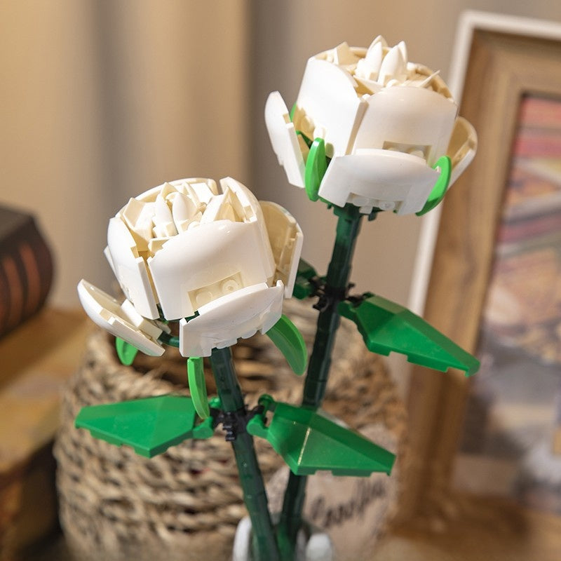 Luminous Building Block Flower Decoration