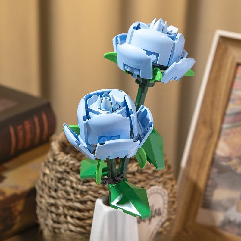 Luminous Building Block Flower Decoration
