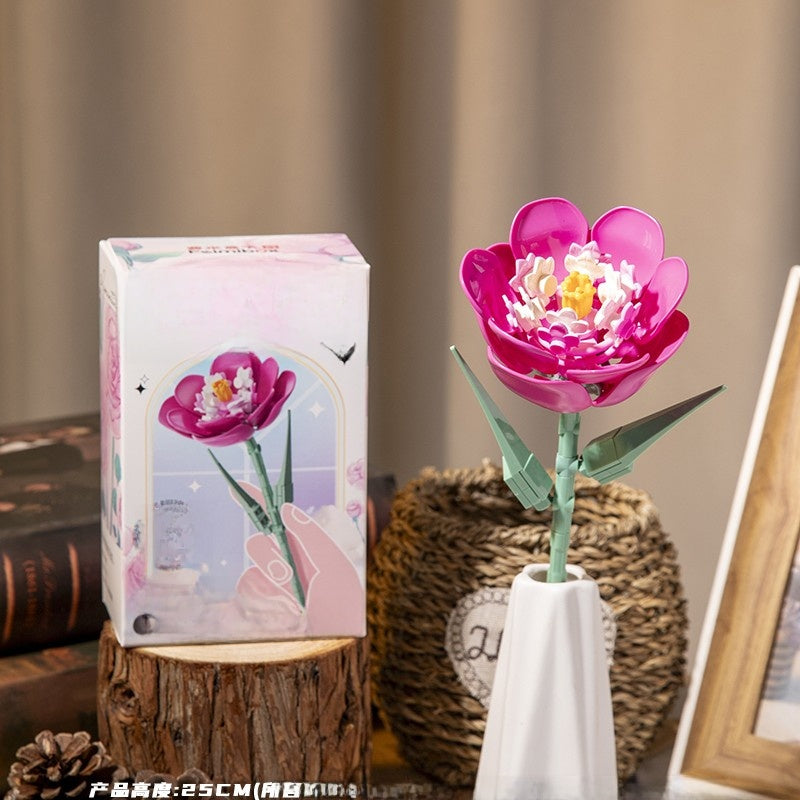 Luminous Building Block Flower Decoration