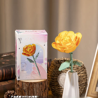Luminous Building Block Flower Decoration