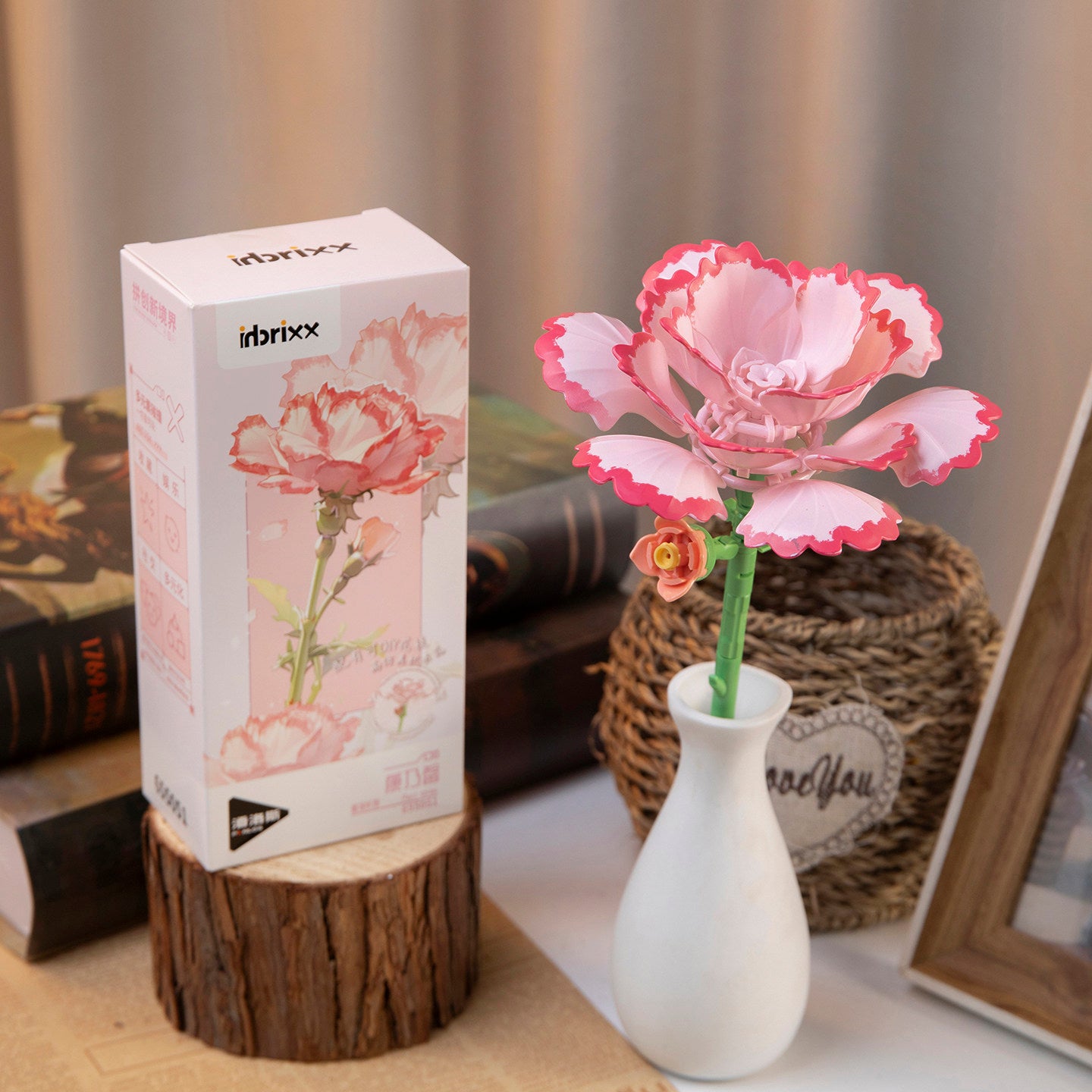 Luminous Building Block Flower Decoration