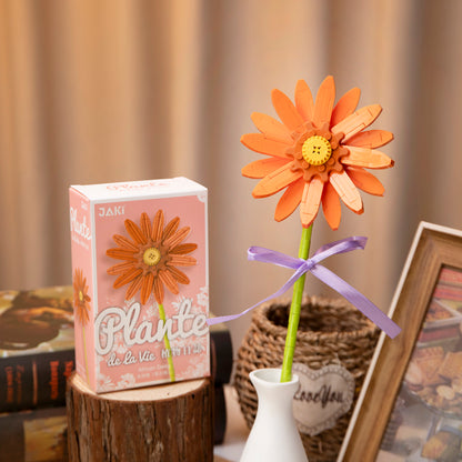 Luminous Building Block Flower Decoration