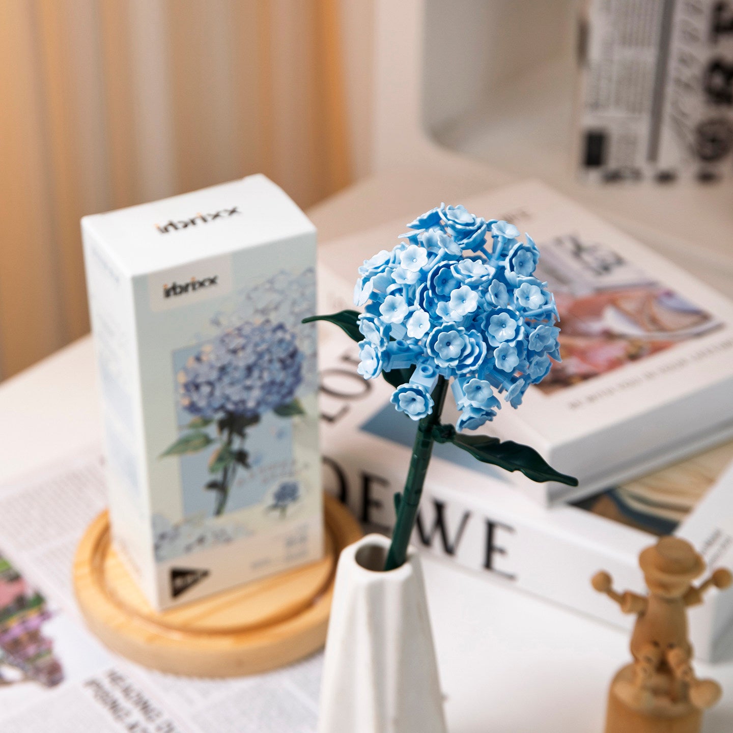 Luminous Building Block Flower Decoration