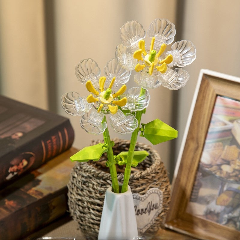 Luminous Building Block Flower Decoration