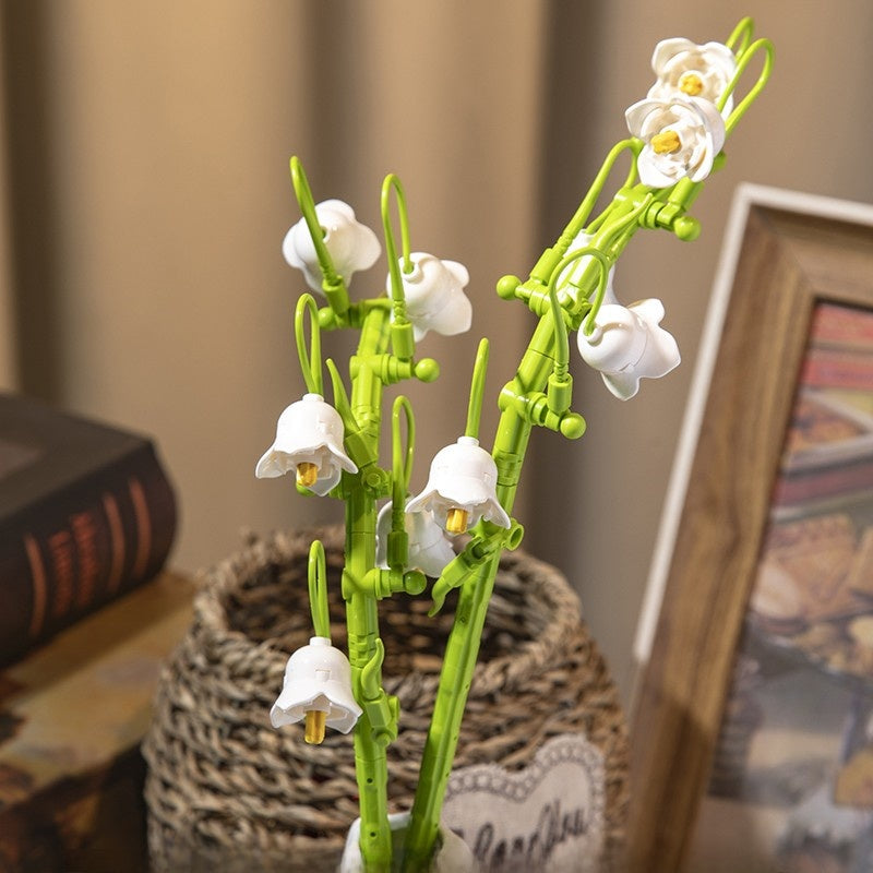 Luminous Building Block Flower Decoration