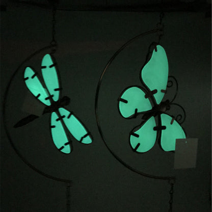 Luminous Butterfly Dragonfly Wind Chime Rotating Pendant