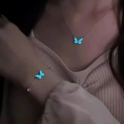 Luminous Butterfly Necklace Pendant