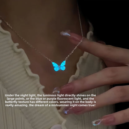 Luminous Butterfly Necklace Pendant