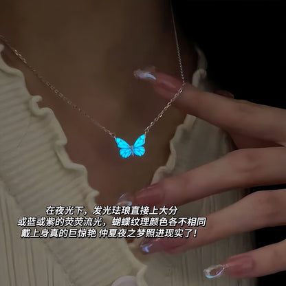 Luminous Butterfly Necklace Pendant