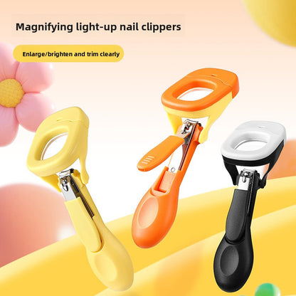 Luminous Children's Nail Clippers with Magnifying Glass