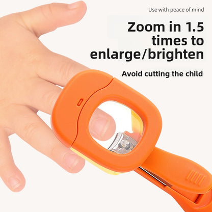Luminous Children's Nail Clippers with Magnifying Glass