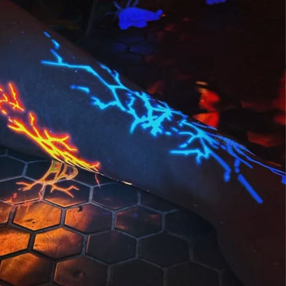 Luminous Lightning Arm Tattoo Stickers Waterproof Washable