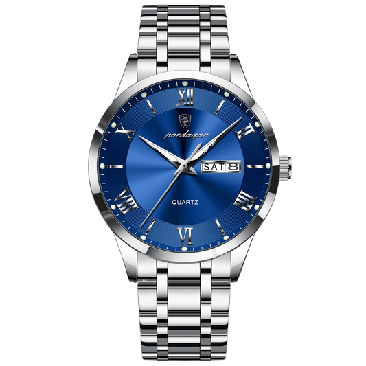Luminous mechanical quartz watch