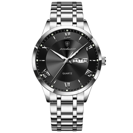 Luminous mechanical quartz watch