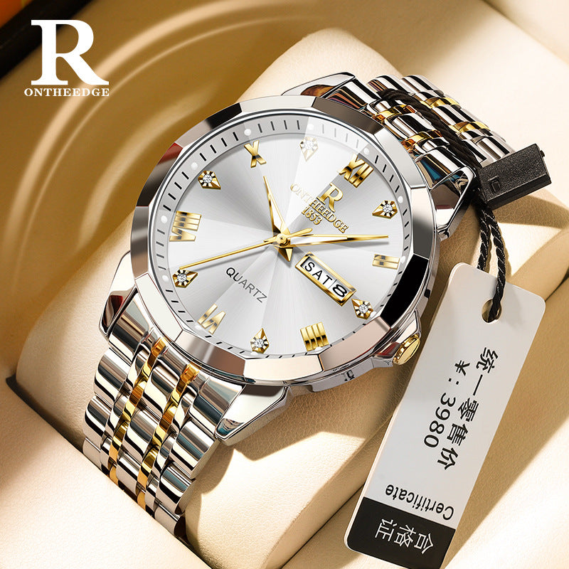 Luminous quartz watch