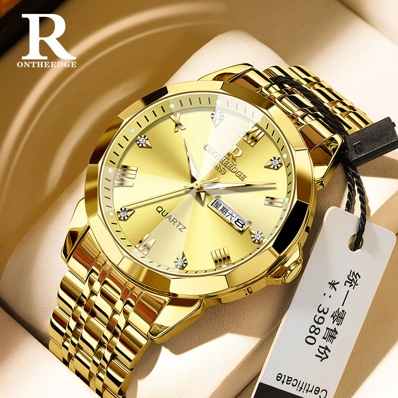Luminous quartz watch