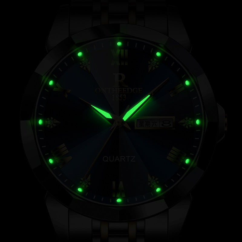 Luminous quartz watch