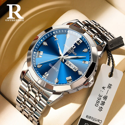 Luminous quartz watch