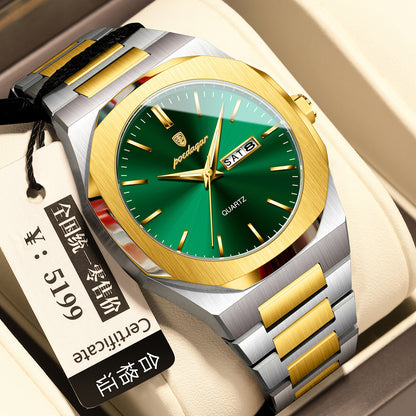 Luminous quartz waterproof watch