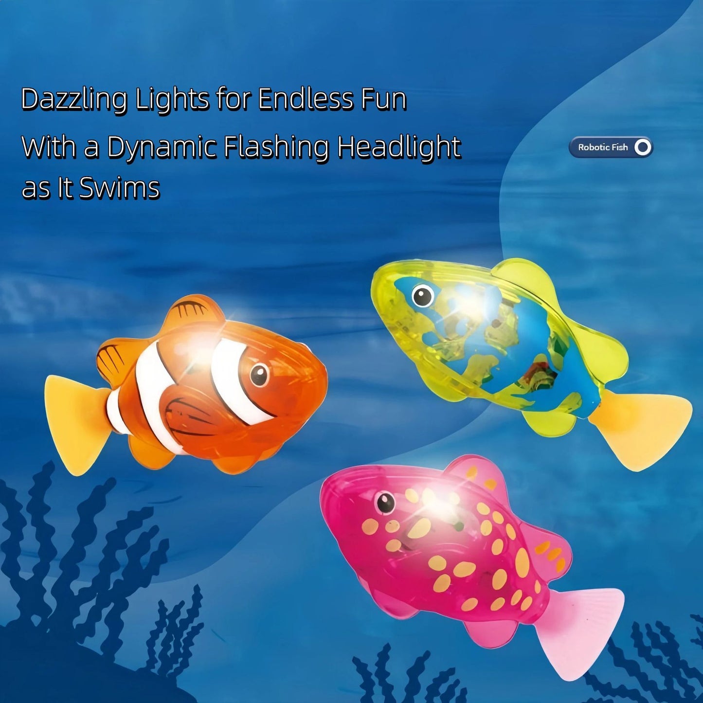 Luminous Sensor Activated Swimming Fish Toy