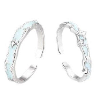 Luminous Starry Sky Pure Silver Ring