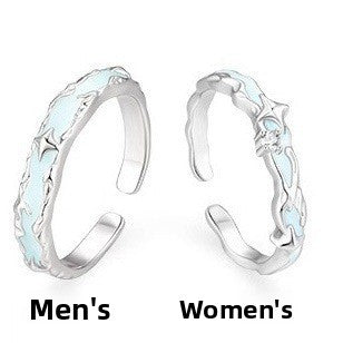 Luminous Starry Sky Pure Silver Ring