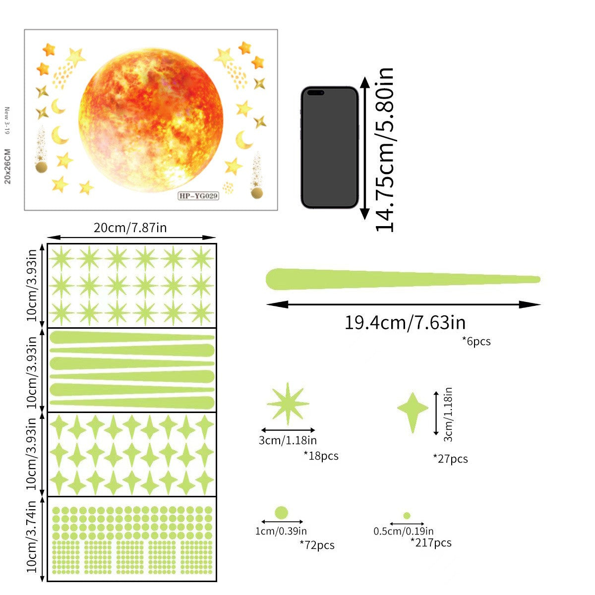 Luminous wall stickers